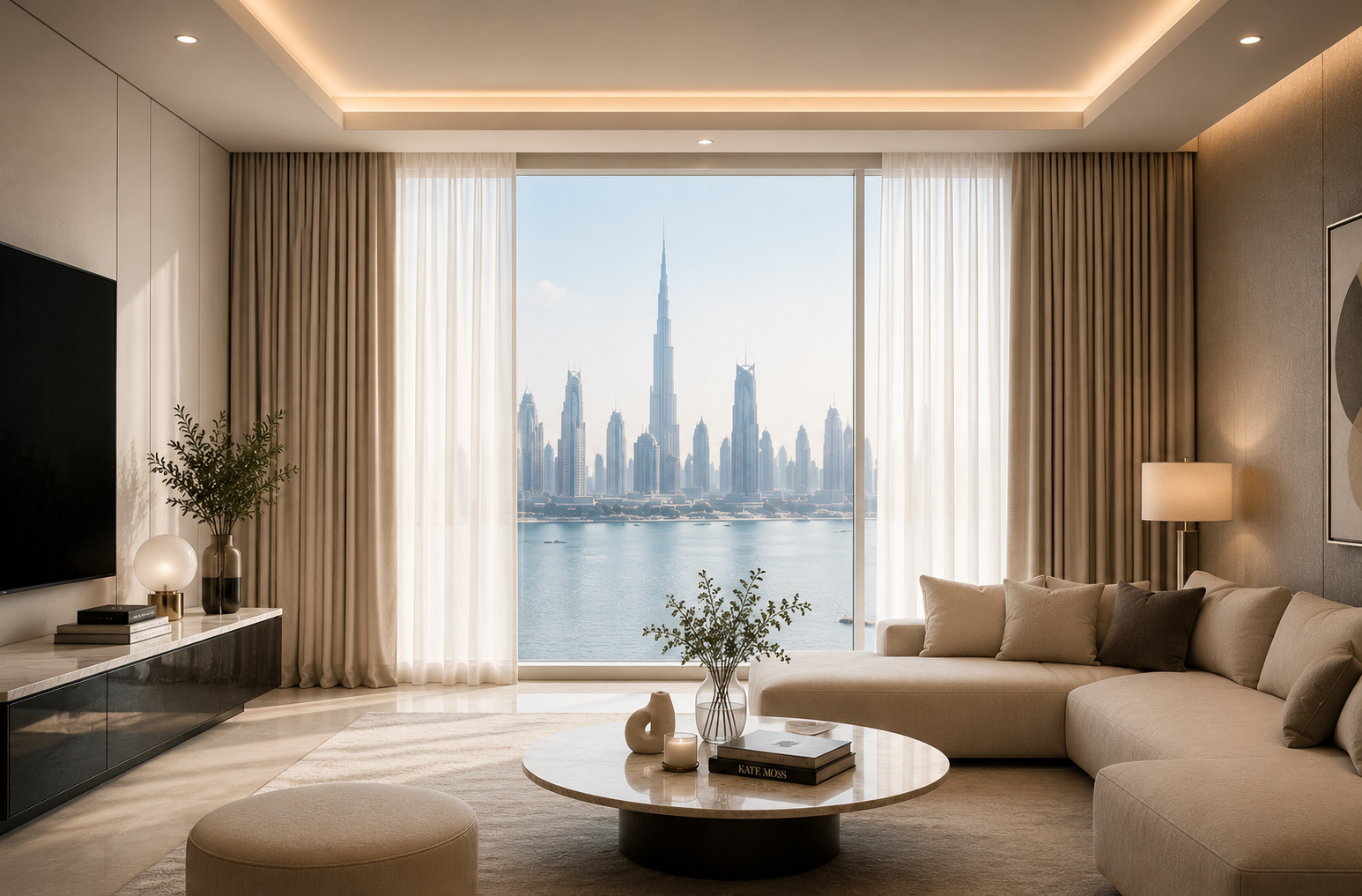 Clean and Fresh Curtains in Modern Home